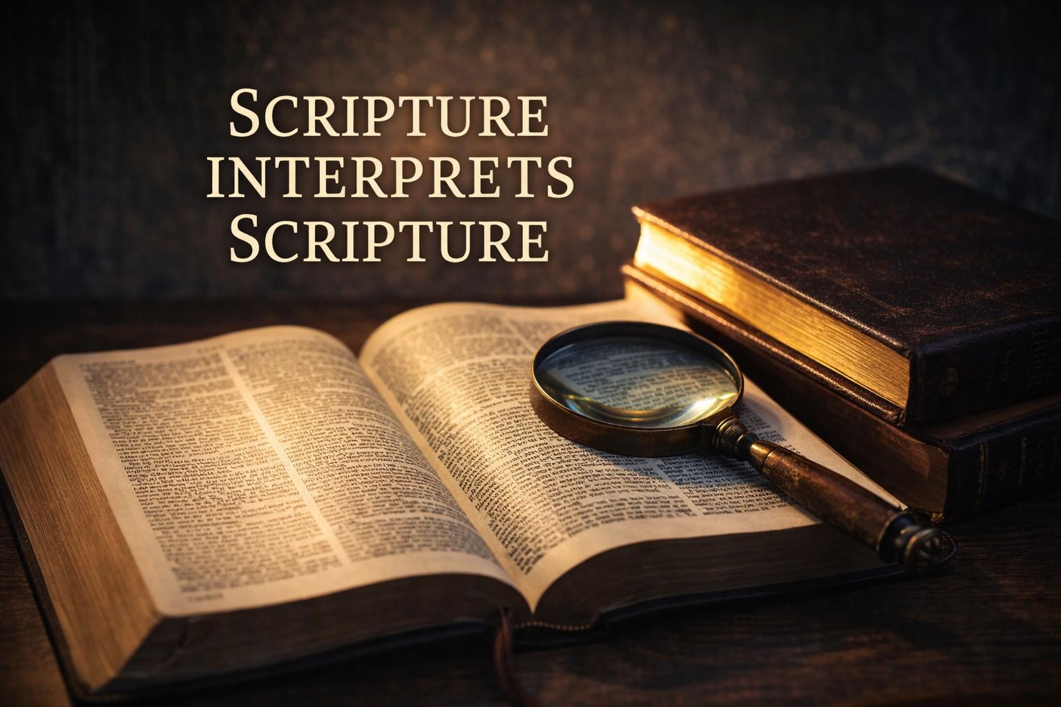 Open Bible during a free Bible study session